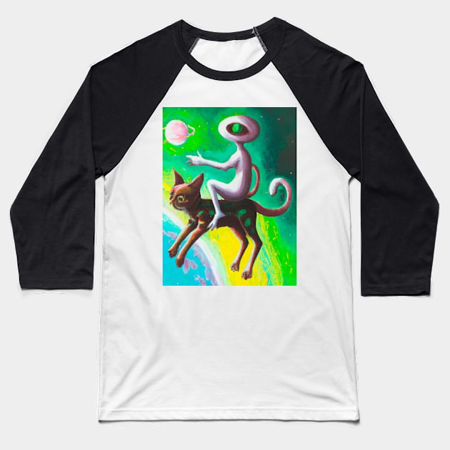 Catrider Baseball T-Shirt by Farbitroid